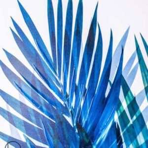 Blue Palm Canvas Painting
